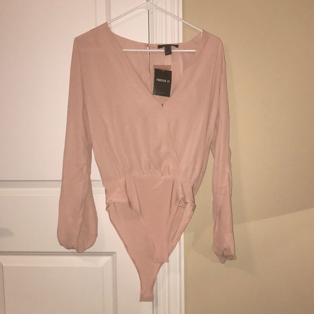 F21 pink bodysuit